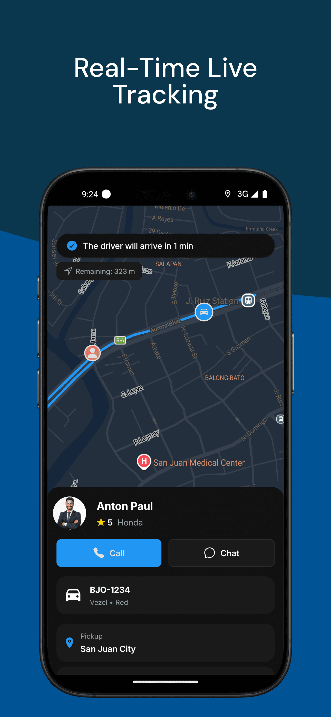 Taxi-Ko — real-time live tracking